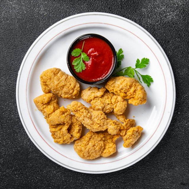 Basil Fried Chicken Nuggets.